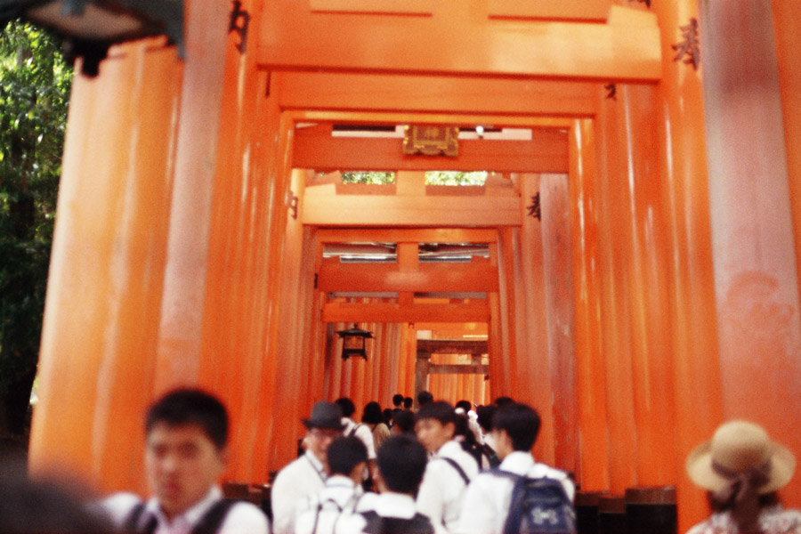 Photo of Tori gates in Kyoto, Japa