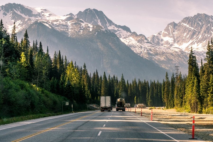 Travelling along Canada's Alaska Highway